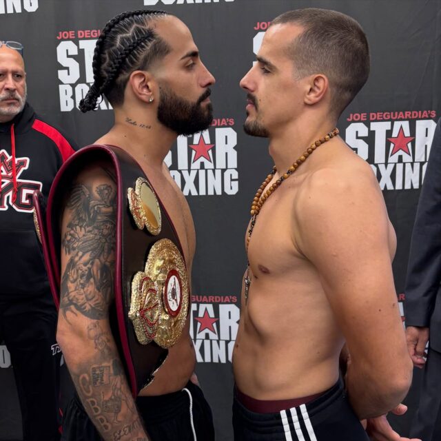 ROCKIN’ FIGHTS 51 WEIGH-INS ⚖️

JUNIOR YOUNAN - 167.6 LBS
LUKA LOZO - 167

Be sure to tune in tomorrow September 20th for Star Boxing’s #RockinFights51 live at @theparamountny❗️

⭐️🥊 Undefeated Junior Younan defends his WBA Continental Americas Championship in against Luka Lozo in the main event. 

⭐️🥊 Zay Flaherty aims to protect his undefeated record against Javier Vargas

⭐️🥊 Micky Scala looks to continue his 12-fight winning streak against Jose Perdomo

🎟️: You can still purchase tickets by clicking on the link in our bio or searching “Rockin Fights 51” on @ticketmaster. 

📺: Stream live at STARBOXING.TV 

#StarBoxing #RockinFights51 #fightweek #boxing #RockinFights #WBA