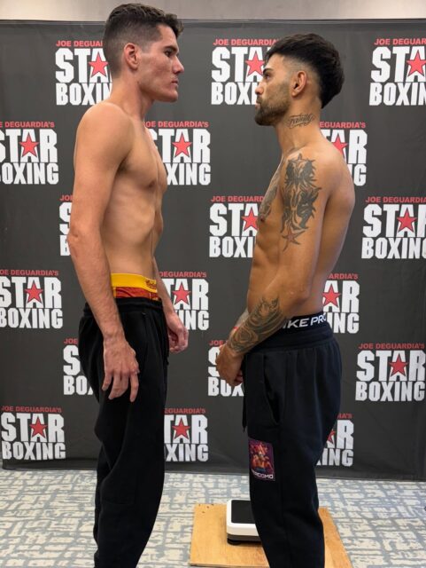 ROCKIN’ FIGHTS 51 WEIGH-INS ⚖️

MICKY SCALA - 154.8 LBS
JOSE EDGARDO PERDOMO - 154.4 LBS

Be sure to tune in tomorrow September 20th for Star Boxing’s #RockinFights51 live at @theparamountny❗️

⭐️🥊 Undefeated Junior Younan defends his WBA Continental Americas Championship in against Luka Lozo in the main event. 

⭐️🥊 Zay Flaherty aims to protect his undefeated record against Javier Vargas.

🎟️: You can still purchase tickets by clicking on the link in our bio or by searching “Rockin Fights 51” on @ticketmaster 

📺: Stream Rockin’ Fights 51 live on STARBOXING.TV 

#StarBoxing #RockinFights51 #fightweek #boxing #RockinFights #WBA