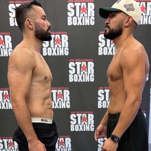 ROCKIN’ FIGHTS 51 WEIGH-INS ⚖️

ZAY FLAHERTY - 162.4 LBS
JAVIER VARGAS - 156 LBS

Be sure to tune in tomorrow September 20th for Star Boxing’s #RockinFights51 live at @theparamountny❗️

⭐️🥊 Undefeated Junior Younan defends his WBA Continental Americas Championship in against Luka Lozo in the main event. 

⭐️🥊 Micky Scala aims to protect his undefeated record against Jose Perdomo

🎟️: You can still purchase tickets by clicking on the link in our bio or searching “Rockin Fights 51” on @ticketmaster. 

📺: Stream live at STARBOXING.TV 

#StarBoxing #RockinFights51 #fightweek #boxing #RockinFights #WBA