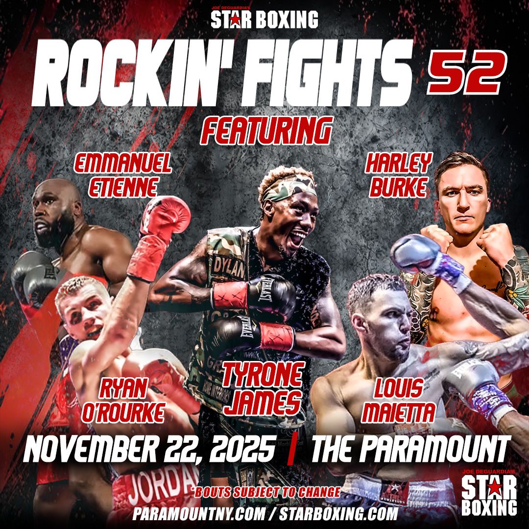 TONIGHT LIVE ON PPV WATCH ON MILLIONS.CO/STARBOXING if you can't be there.. if you can: STAR BOXING'S ROCKIN' FIGHTS LIVE AT THE PARAMOUNT join us!!! #loudeg #mannyetienne #thisguydaffy #joedeguardia #theparamountny #harleyburke0 #thejackpot #ryanorourke99 #musical_valentina #millions_ppv #millionsdotco