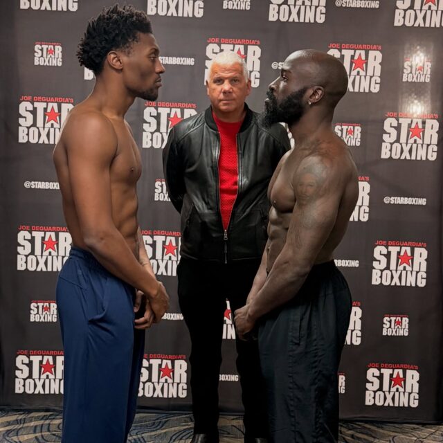 STAR BOXING ⭐️ FEB 28 🥊 The Paramount❗️Rockin’ Fights 53 ⭐️🥊

⚖️ RF 53 WEIGH-INS ⚖️

Jahi Tucker - 162.4 lbs.
Sona Akale - 161.4 lbs

Peter Latorre - 146.4 lbs
Jose Edgardo Perdomo - 152.4 lbs

Piotr Lacz - 224.2 lbs
Dominique Valera - 221.2 lbs

Ralph Clemente - 174.0 lbs
Thomas Turner - 171.6 lbs

🎟️ Tickets are moving quickly, be sure to secure yours now to experience the magic that is Rockin’ Fights! Tickets are available for purchase now via StarBoxing.com , Ticketmaster.com, or directly from @TheParamountNY Box Office

#StarBoxing #RockinFights #LongIslandBoxing #TheParamount #boxing