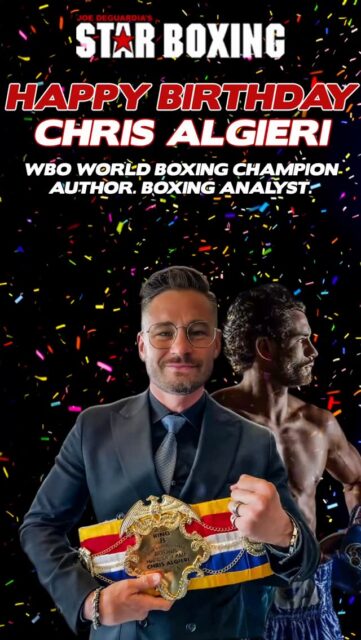 Wishing Star Boxing’s very own WBO World Boxing Champion, author, and boxing analyst Chris Algieri (@chris_algieri) a #HappyBirthday from all of us at Star Boxing! 🎂⭐️🥊