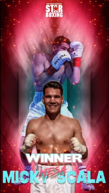 🚨WINNER🚨

⭐️🥊 Joe DeGuardia’s Star Boxing congratulates Micky Scala as he headlined a main event in his home state of Arizona and made quick, easy work of his opponent by securing a 1st round KO this past Saturday April 18th to improve his record to 13-1 (7 KOs). 

#starboxing #boxing #MickyScala #RockinFights54