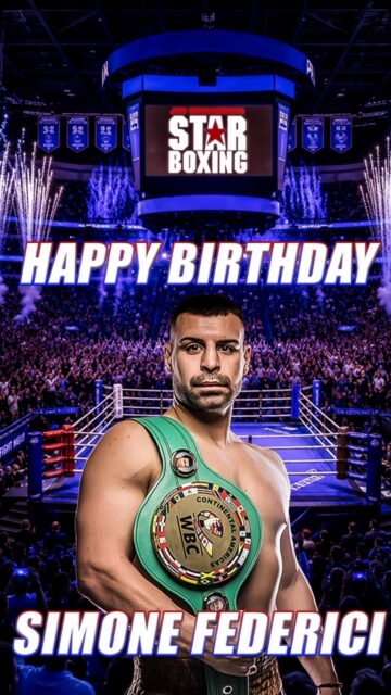 🎂🎈 Wishing former Italian Cruiserweight Champion, IBF Mediterranean Cruiserweight, WBC Continental America’s Champion, and WBA NABA Gold Champion @simone__federici a #HappyBirthday from all of us at Star Boxing! ⭐️🥊