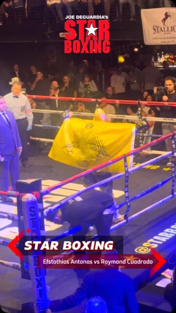 ROCKIN’ FIGHTS 55: RAYMOND “THE SCIENTIST” CUADRADO closes out Rockin’ Fights 55 with a unanimous decision victory over Efstathios “The Greek God” Antonas in the main event at The Paramount in Huntington!

The FDNY firefighter and Ridgewood, Queens native improves to 9-0, keeping his perfect professional record intact after a hard-fought battle against the experienced Greek contender.

💥 NINE FIGHTS. NINE WINS. STILL UNDEFEATED!

What a way to cap off an incredible night of boxing on Long Island!

#StarBoxing #RockinFights55 #RaymondCuadrado #TheScientist #LongIslandBoxing Huntington Boxing